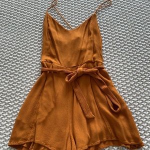 Orange Abercrombie and Fitch romper